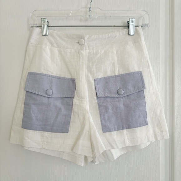 YLLW Shorts Recycled Linen Pearl NWT